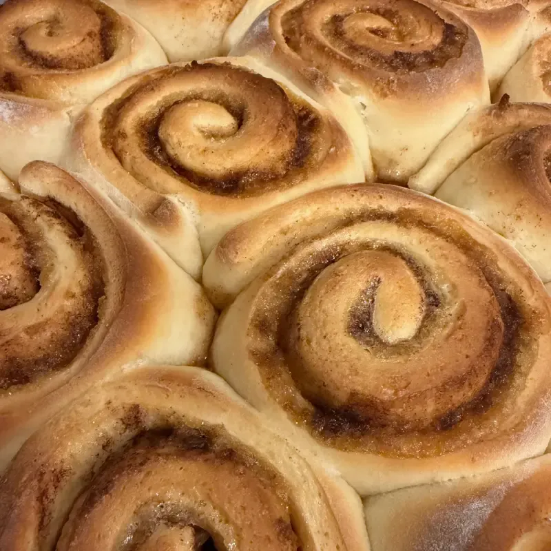 Sugar Street cinnamon rolls with icing