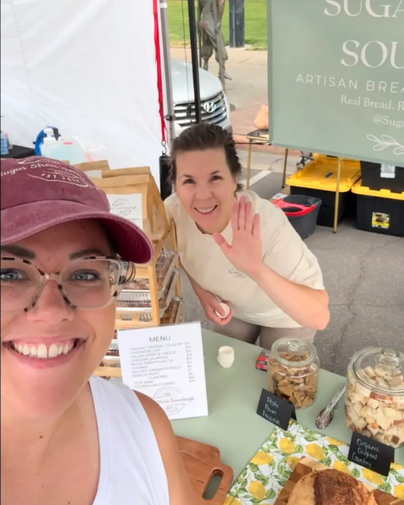 At the Farmer's Market.